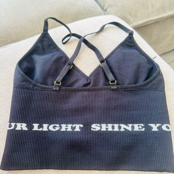 Spiritual Gangster Black Ribbed Crop Top - Picture 3 of 6